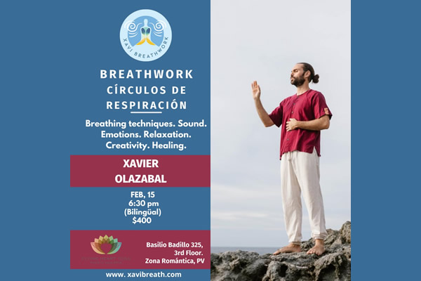 Breathwork session in Puerto Vallarta February 15, 2024