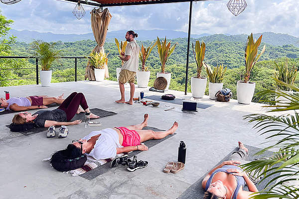 Breathwork  session at Casa Itzamara in Sayulita Mexico